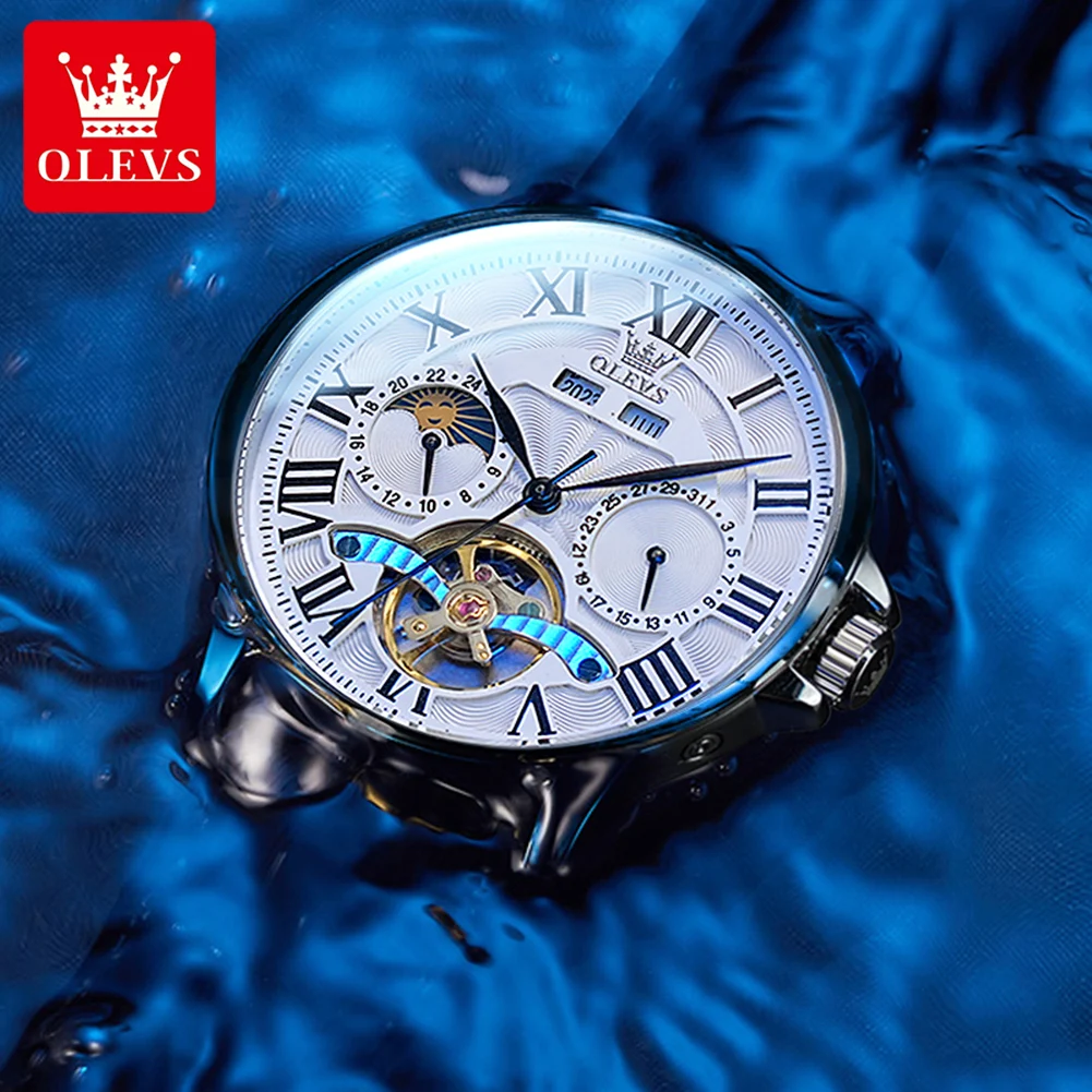 OLEVS 7013 Herren-Automatikuhr - Luxus, Mondphase und das Geheimnis des Uhrwerks