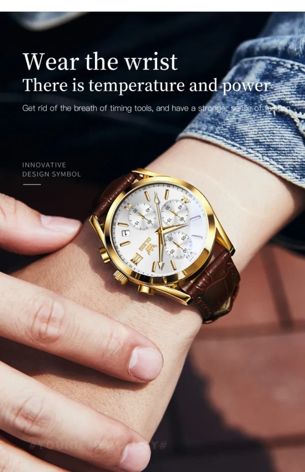 OLEVS 2872 Herrenuhr: Luxuriöser Chronograph mit Sport- und Business-Appeal – Bild 23