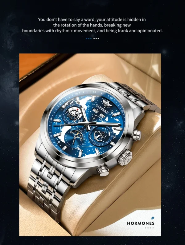 OUPINKE 3256 Original Automatikuhr für Herren-Eleganz trifft auf nautische Präzision – Bild 12
