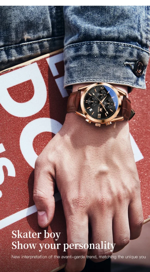 OLEVS 2872 Herrenuhr: Luxuriöser Chronograph mit Sport- und Business-Appeal – Bild 17