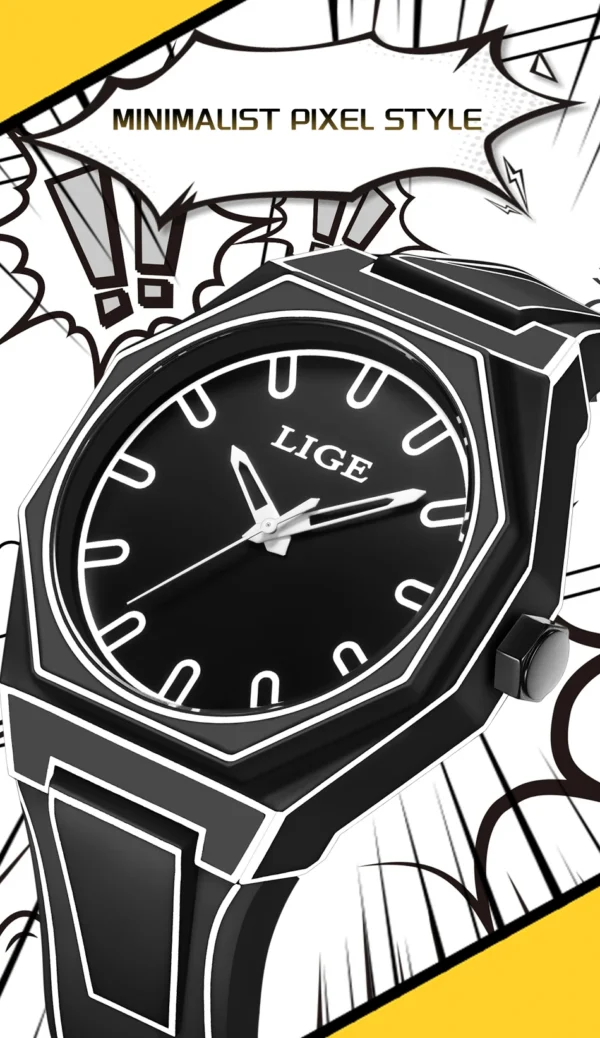 LIGE 89171 Herrenuhr: Luxuriöse Militär-Sportuhr mit Chronograph – Bild 10