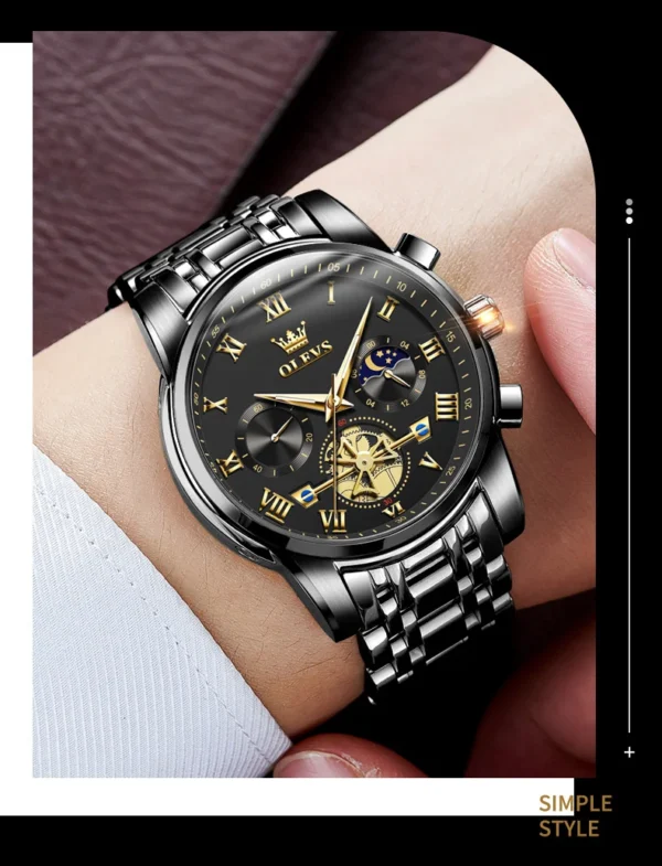 OLEVS 2859 Herrenuhr – Klassische Römische Skala, Luxus Quarz-Uhr mit Leuchtfunktion & Wasserdicht – Bild 33