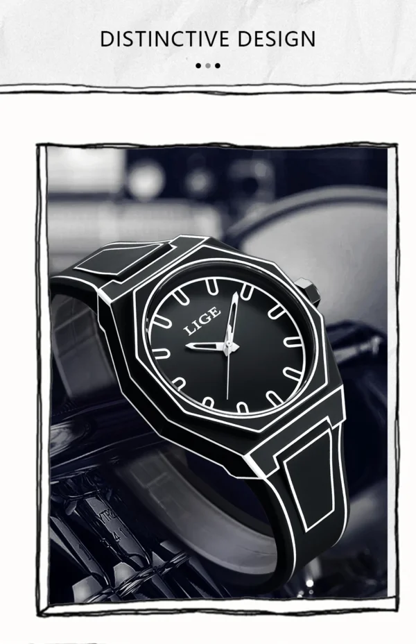 LIGE 89171 Herrenuhr: Luxuriöse Militär-Sportuhr mit Chronograph – Bild 14