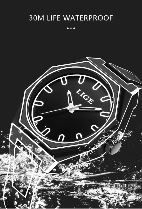 LIGE 89171 Herrenuhr: Luxuriöse Militär-Sportuhr mit Chronograph – Bild 15