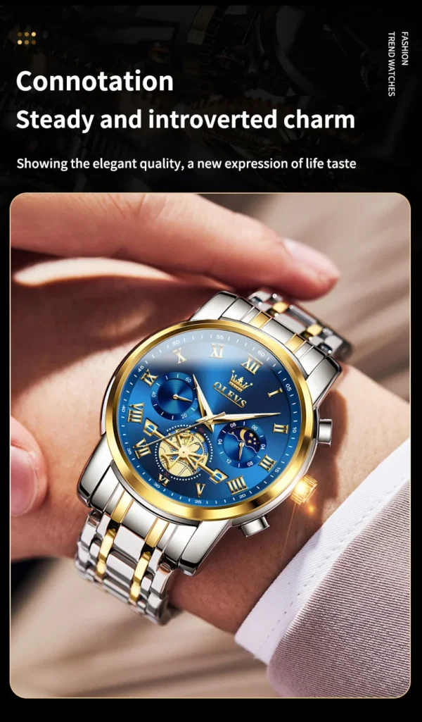 OLEVS 2859 Herrenuhr – Klassische Römische Skala, Luxus Quarz-Uhr mit Leuchtfunktion & Wasserdicht – Bild 15