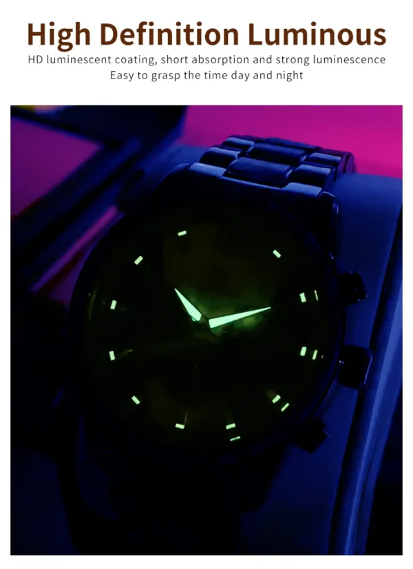 OLEVS 3645 Herrenuhr-Luxuriöse Quarz-Uhr mit Massivholz und Mondphase – Bild 25