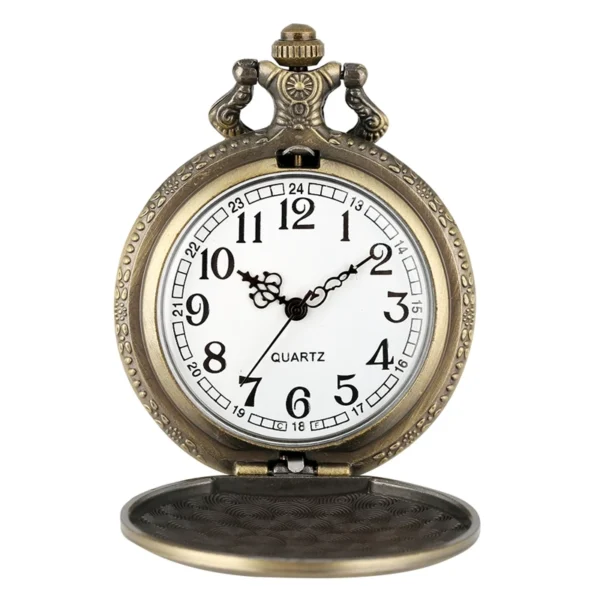 Vintage Bronze Schnitzerei DAD Taschenuhr-Das Beste Geschenk für den Vater – Bild 11
