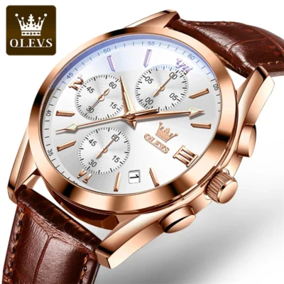 OLEVS 2872 Herrenuhr: Luxuriöser Chronograph mit Sport- und Business-Appeal