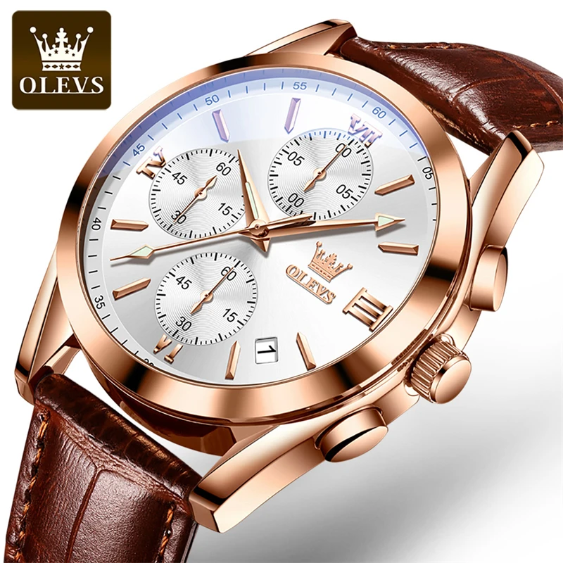 OLEVS 2872 Herrenuhr: Luxuriöser Chronograph mit Sport- und Business-Appeal