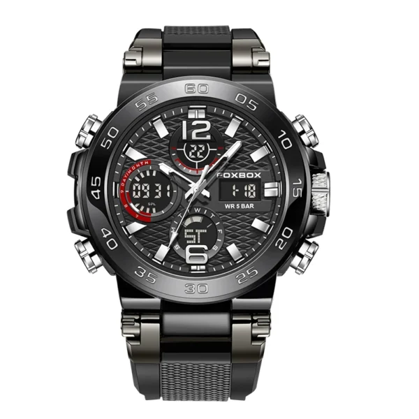 FOXBOX 0033 Herrenuhr - Militär-Sportuhr mit Dual-Display – Bild 12