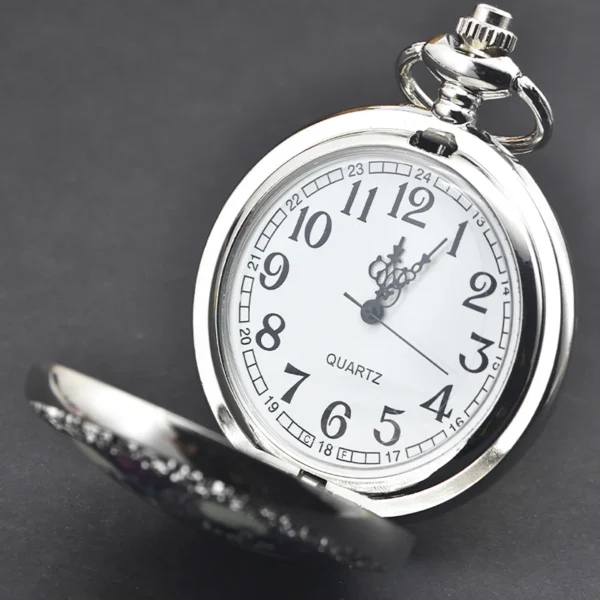 Vintage Bronze-Silber Steampunk Taschenuhr-Muschel-Design mit Sammlerwert – Bild 5