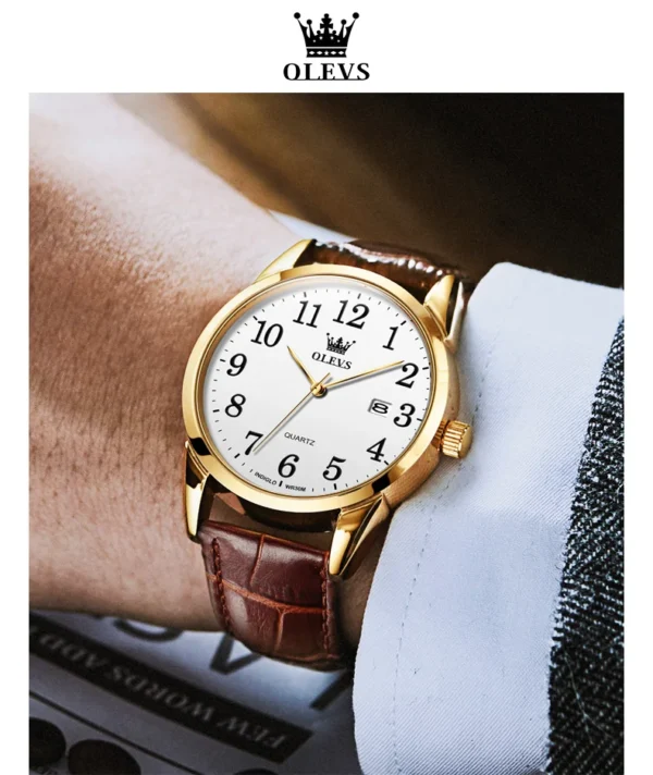 OLEVS 5566 Paar-Uhr - Elegante Quarz-Uhren für Verliebte mit Kalender – Bild 34
