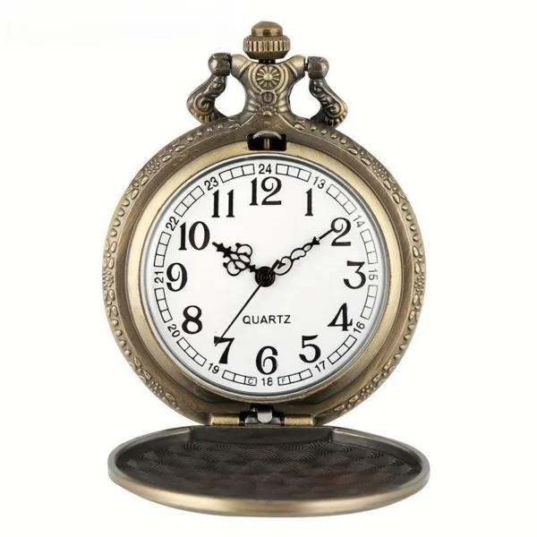 Bronze Brüllender Löwenkopf Taschenuhr – Bild 6