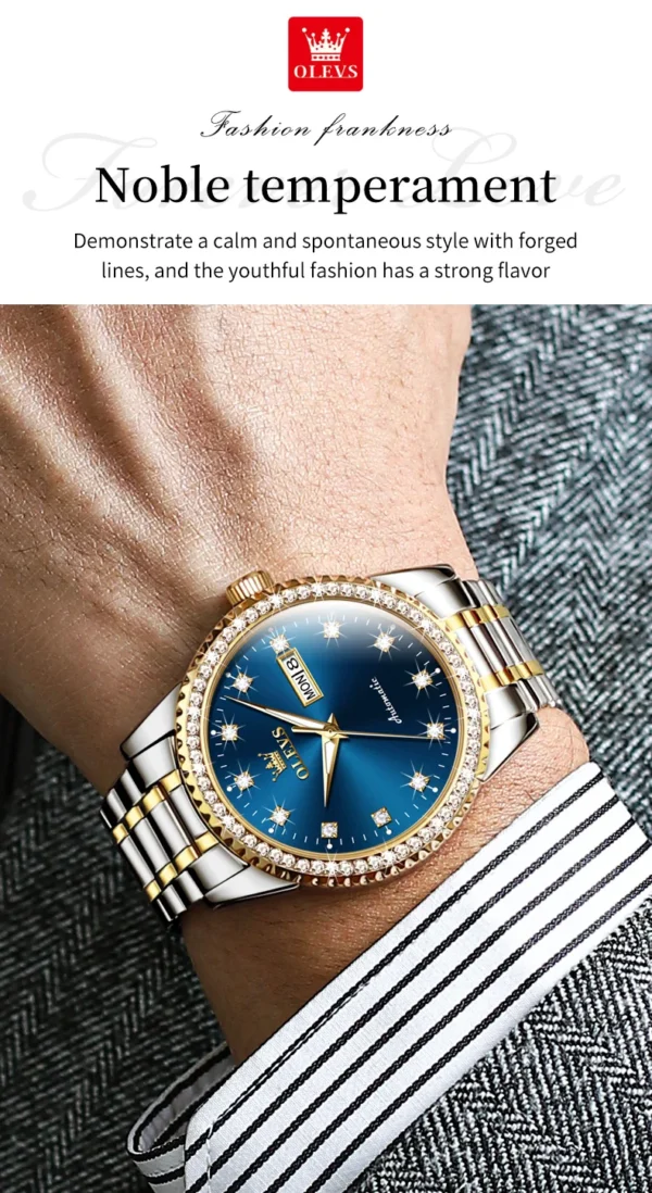 OLEVS 7003 Mechanische Paar-Uhr Luxus und Präzision für Verliebte – Bild 16