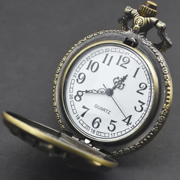 Vintage Bronze-Silber Steampunk Taschenuhr-Muschel-Design mit Sammlerwert – Bild 11