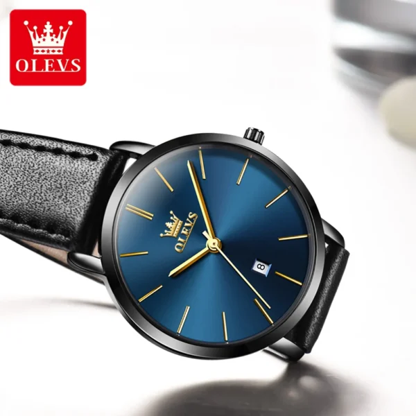 OLEVS 5869 Paar-Uhr-Ultradünne Quarz-Uhren mit Stil und Kalender – Bild 4
