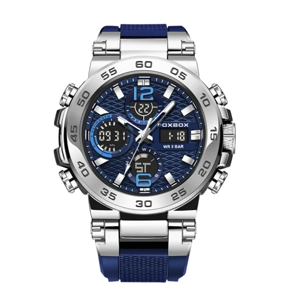 FOXBOX 0033 Herrenuhr - Militär-Sportuhr mit Dual-Display – Bild 10