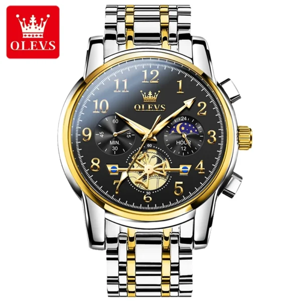 OLEVS 2900 Business Sport Herrenuhr-Eleganz mit Mondphase und Chronograph – Bild 11