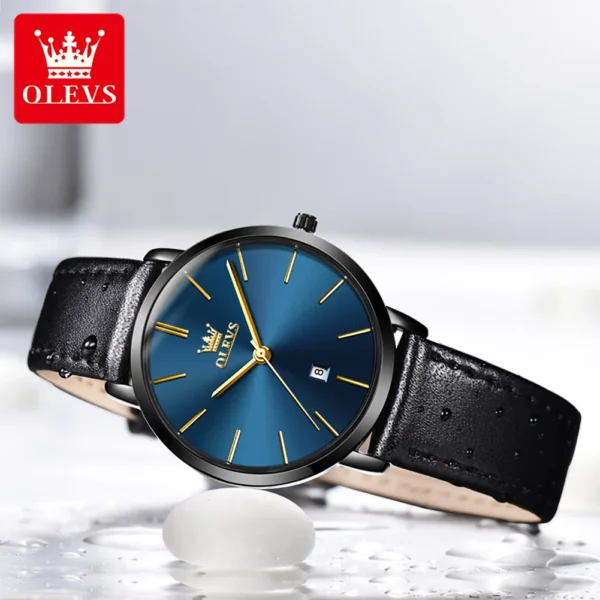 OLEVS 5869 Paar-Uhr-Ultradünne Quarz-Uhren mit Stil und Kalender – Bild 3