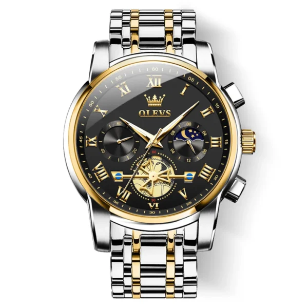 OLEVS 2859 Herrenuhr – Klassische Römische Skala, Luxus Quarz-Uhr mit Leuchtfunktion & Wasserdicht – Bild 8