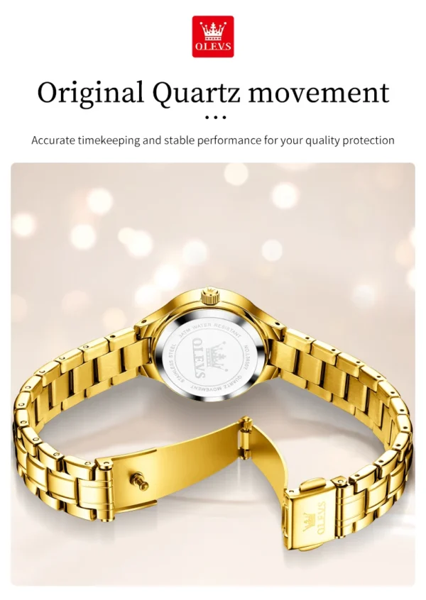OLEVS 3650 Paar-Uhr Luxuriöse Edelstahl-Uhren für Verliebte – Bild 18