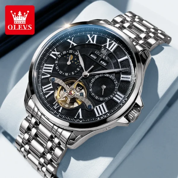 OLEVS 7013 Herren-Automatikuhr - Luxus, Mondphase und das Geheimnis des Uhrwerks – Bild 9