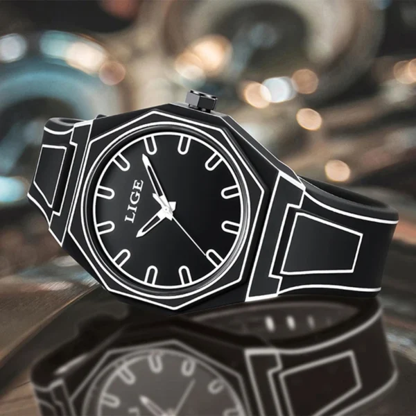 LIGE 89171 Herrenuhr: Luxuriöse Militär-Sportuhr mit Chronograph – Bild 3