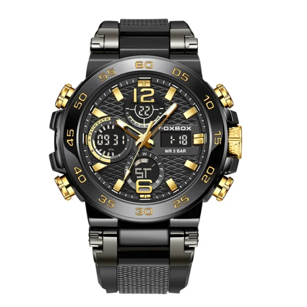 FOXBOX 0033 Herrenuhr - Militär-Sportuhr mit Dual-Display – Bild 7