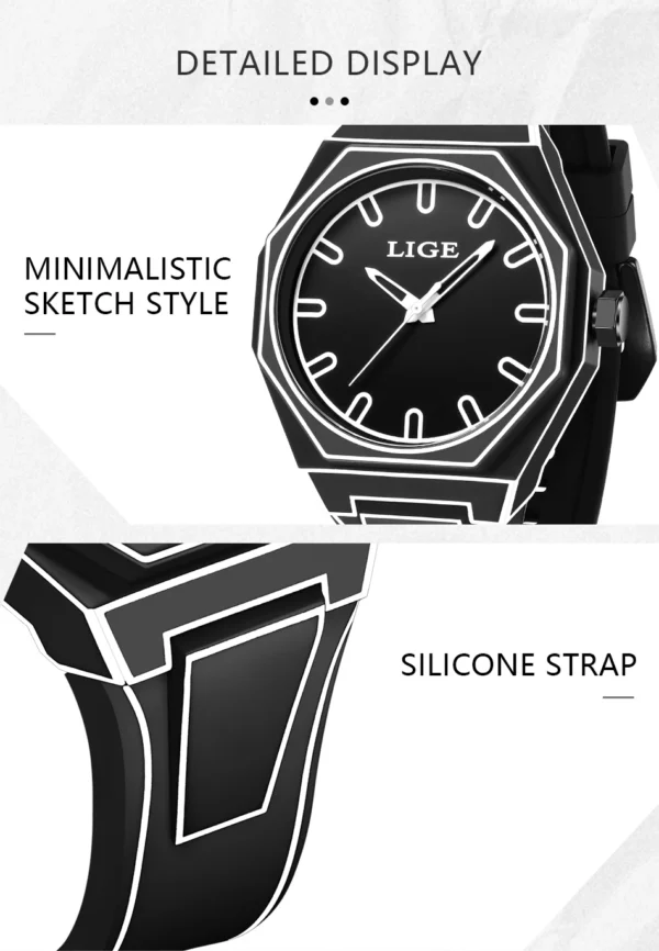 LIGE 89171 Herrenuhr: Luxuriöse Militär-Sportuhr mit Chronograph – Bild 16