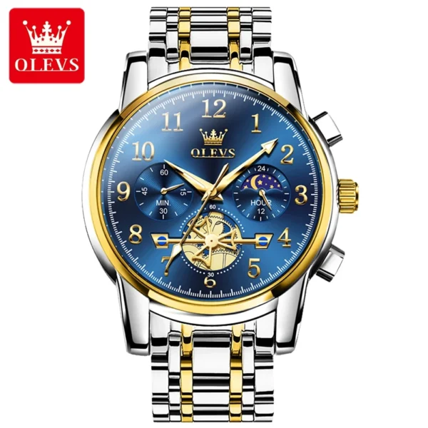 OLEVS 2900 Business Sport Herrenuhr-Eleganz mit Mondphase und Chronograph – Bild 10