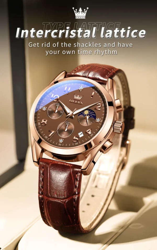 OLEVS 2890 Fashion Casual Herrenuhr mit Mondphase – Bild 9