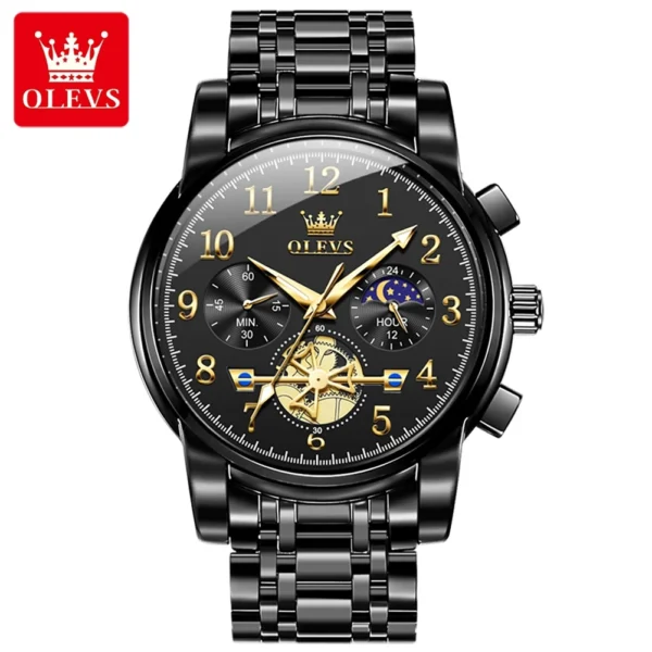 OLEVS 2900 Business Sport Herrenuhr-Eleganz mit Mondphase und Chronograph – Bild 8
