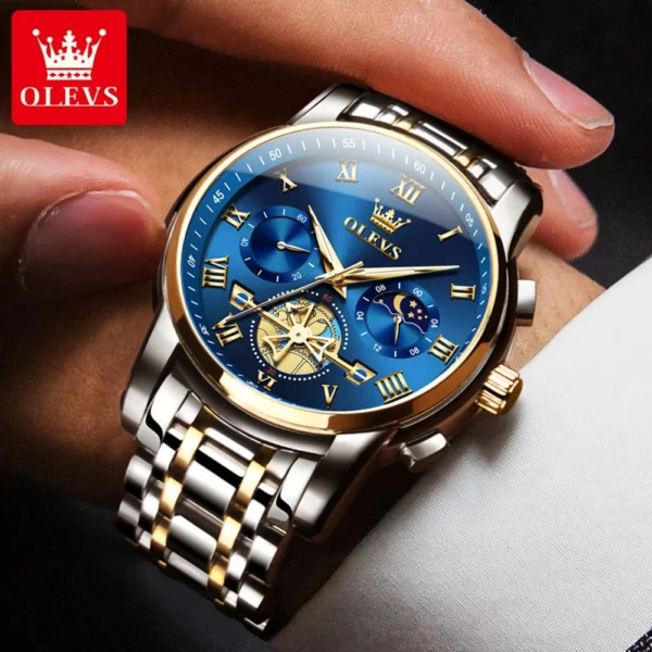 OLEVS 2859 Herrenuhr – Klassische Römische Skala, Luxus Quarz-Uhr mit Leuchtfunktion & Wasserdicht – Bild 5