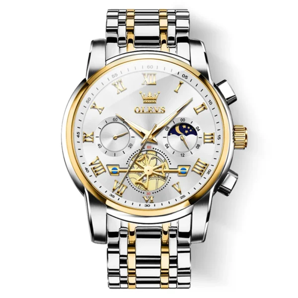 OLEVS 2859 Herrenuhr – Klassische Römische Skala, Luxus Quarz-Uhr mit Leuchtfunktion & Wasserdicht – Bild 7