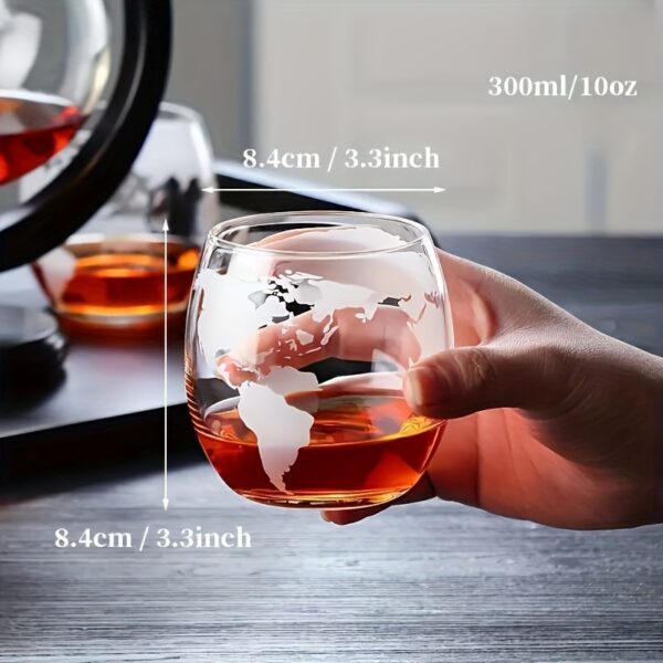 Whisky Dekanter-Set Globus-Einzigartiger Stil Spirituosen-Wein – Bild 5