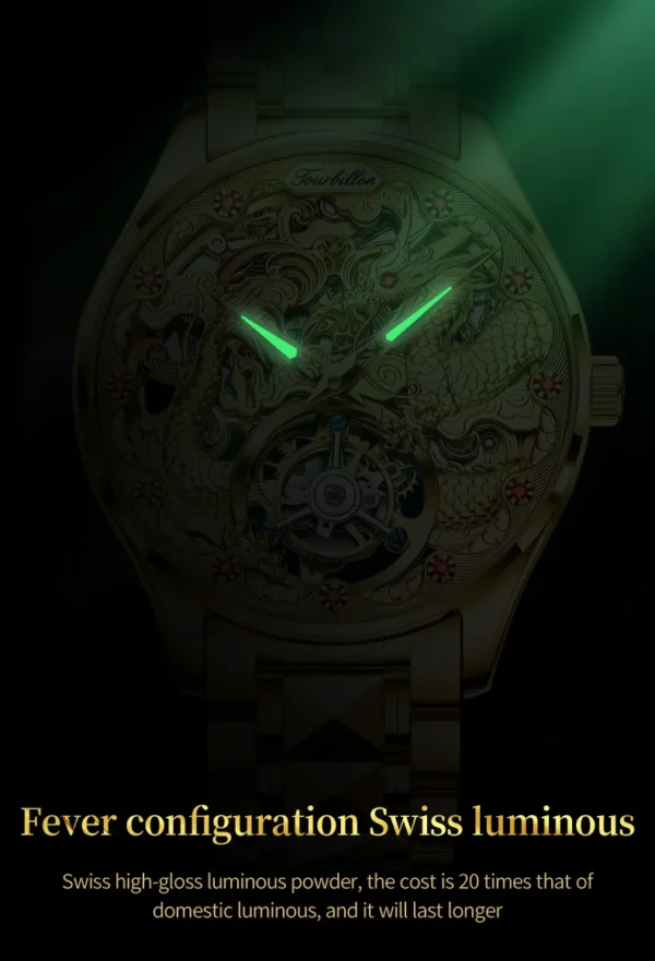 OUPINKE Herren-Automatikuhr 3176 – Tourbillon und Drachen-Design – Bild 24