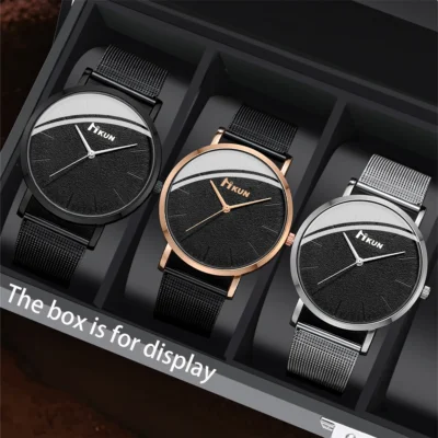 HIKUN Herrenuhren-Set 'Trio' | 3-teilige Kollektion im Minimalist-Design
