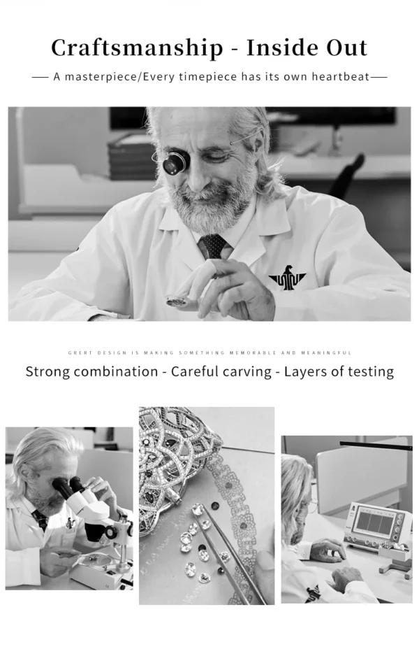 OUPINKE Damenuhr 3276L – Wolframstahl, Automatik & Phoenix-Zifferblatt – Bild 21