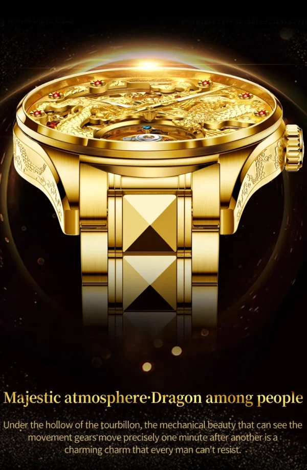 OUPINKE Herren-Automatikuhr 3176 – Tourbillon und Drachen-Design – Bild 28