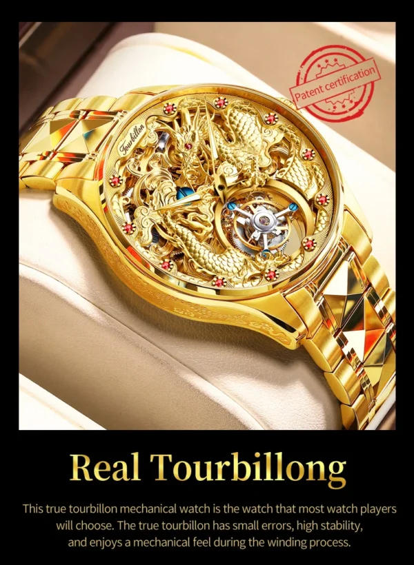 OUPINKE Herren-Automatikuhr 3176 – Tourbillon und Drachen-Design – Bild 26