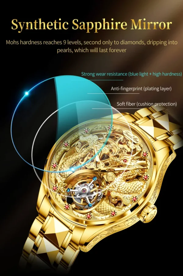 OUPINKE Herren-Automatikuhr 3176 – Tourbillon und Drachen-Design – Bild 18