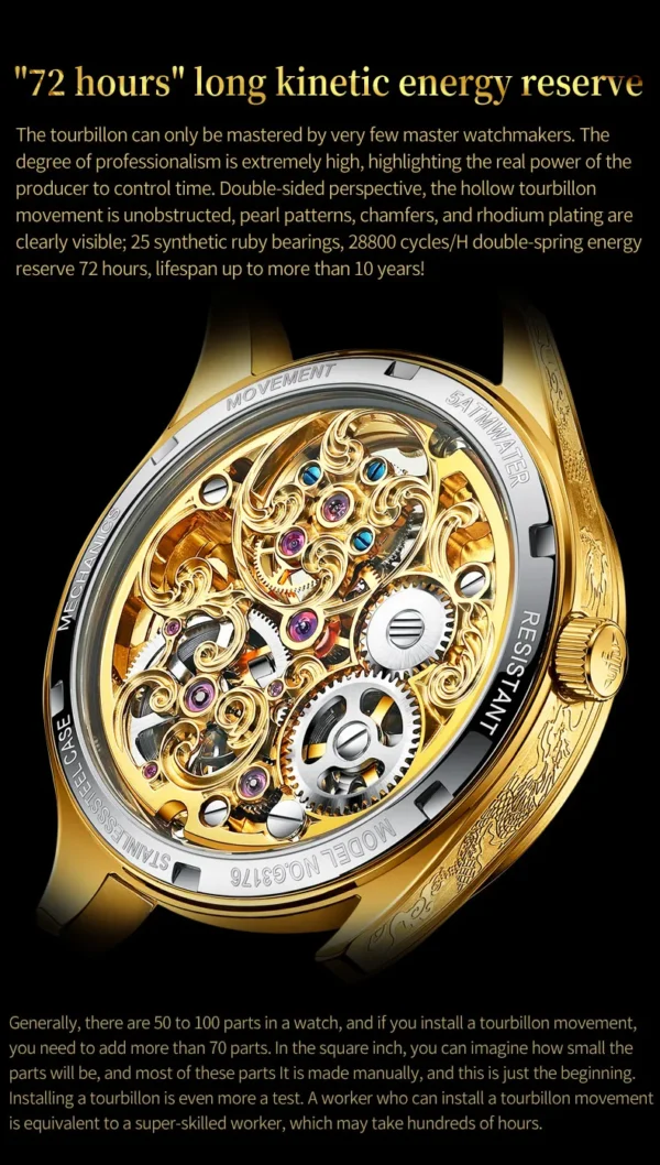 OUPINKE Herren-Automatikuhr 3176 – Tourbillon und Drachen-Design – Bild 17