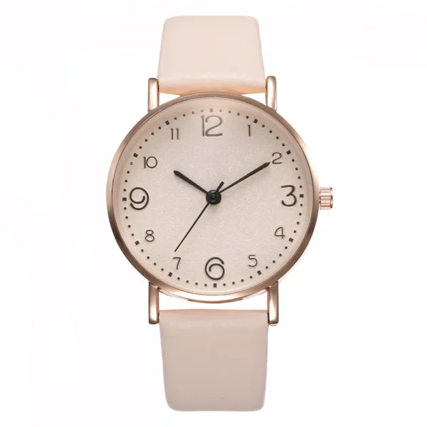 HIKUN Damen Uhren-Set 'Rose Quartz' | 2-teilig mit Halskette – Bild 5