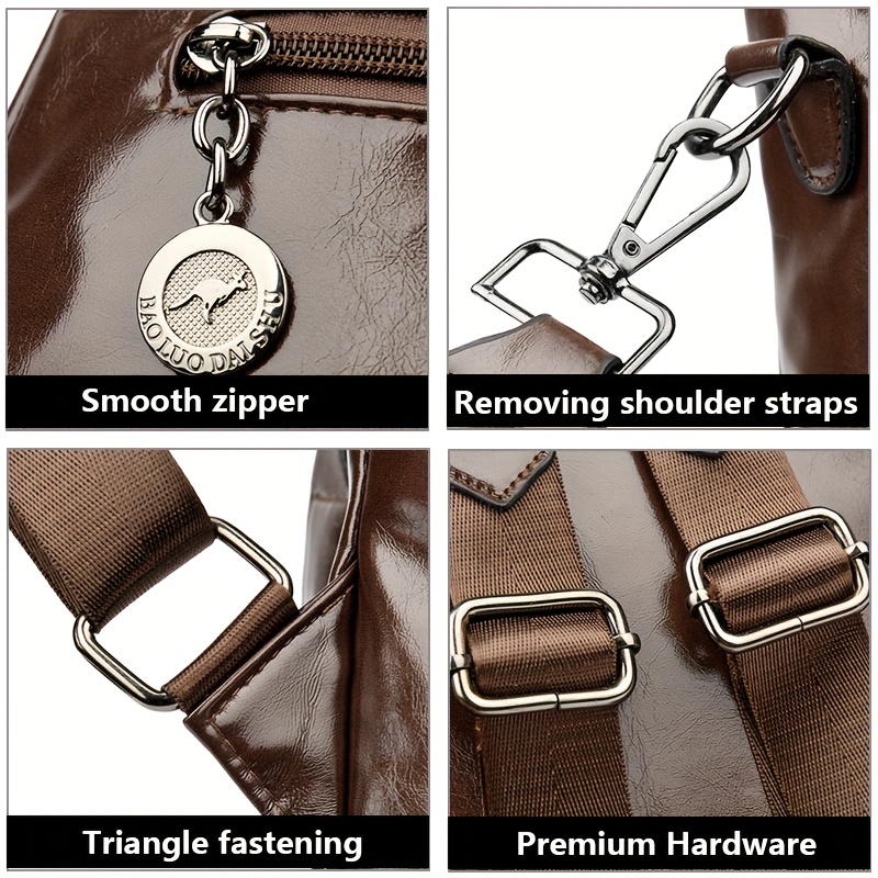 Eleganter 2-in-1 Damen-Rucksack mit modischem Ziergurt – Bild 10