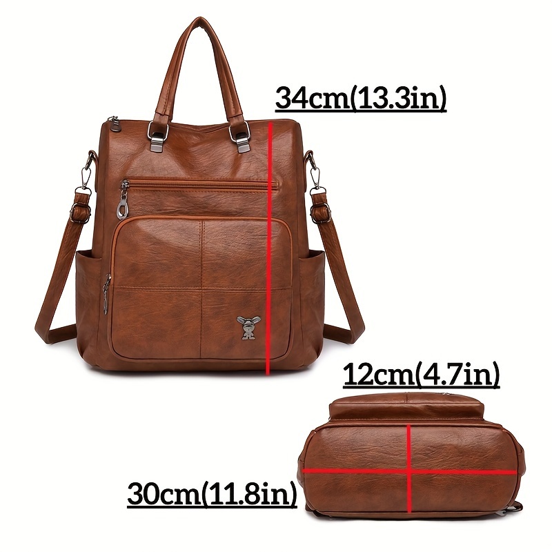 Wandelbarer Damen-Rucksack im Vintage-Stil – Als Tasche & Rucksack tragbar – Bild 10