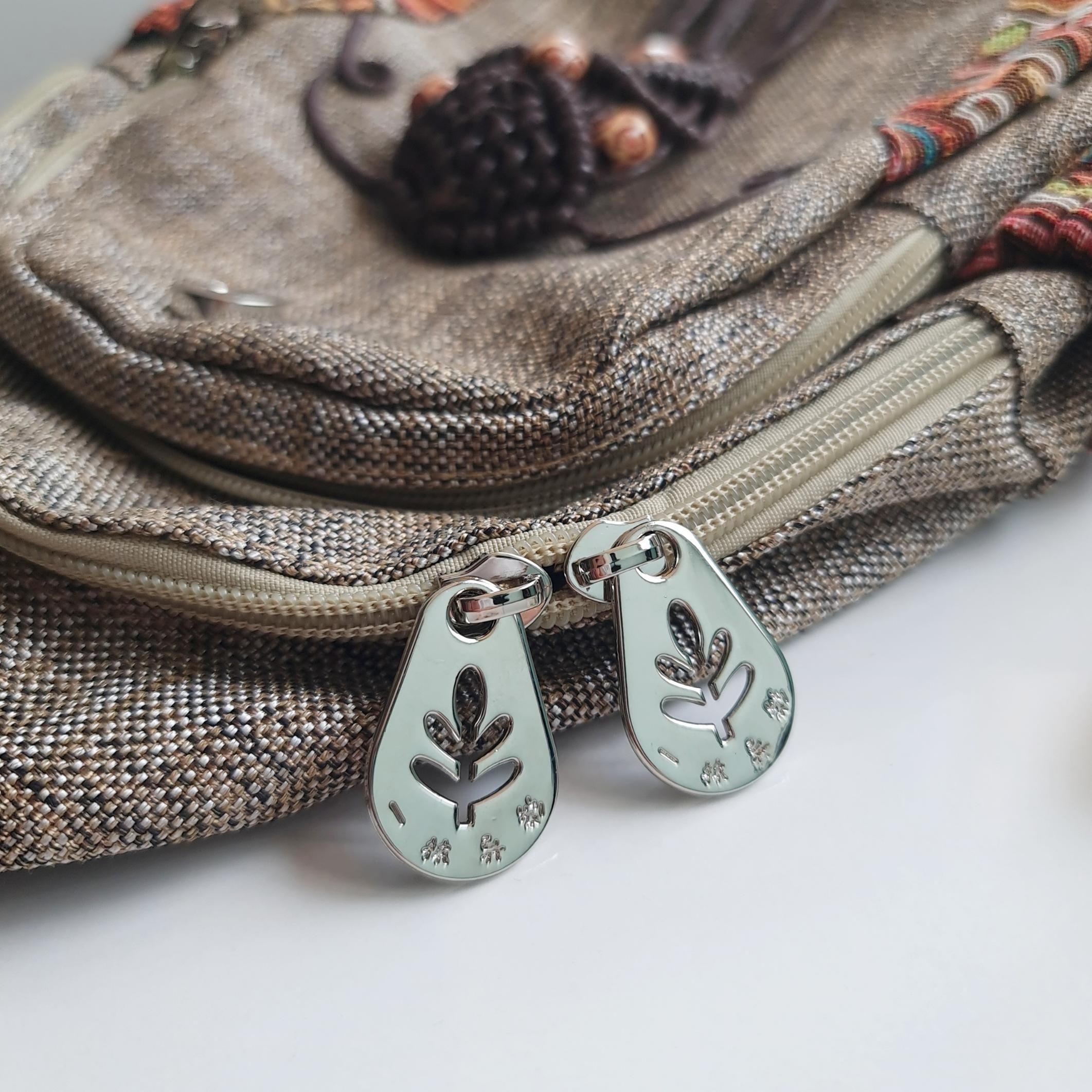 Boho-Rucksack für Damen aus Canvas – Vintage-Design mit Ethno-Muster – Bild 18