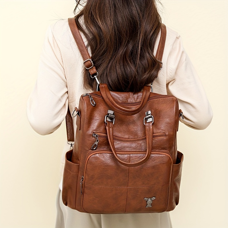 Wandelbarer Damen-Rucksack im Vintage-Stil – Als Tasche & Rucksack tragbar