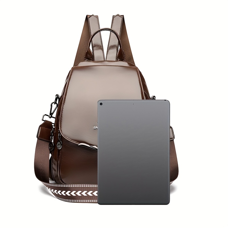 Eleganter 2-in-1 Damen-Rucksack mit modischem Ziergurt – Bild 11