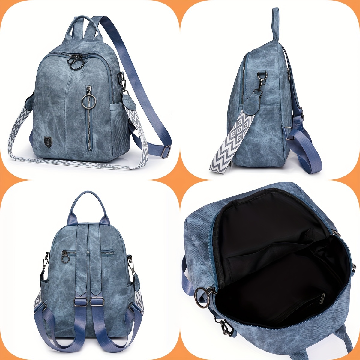 Kompakter Damen-Rucksack aus Kunstleder – Klein, Leicht & Vielseitig – Bild 10