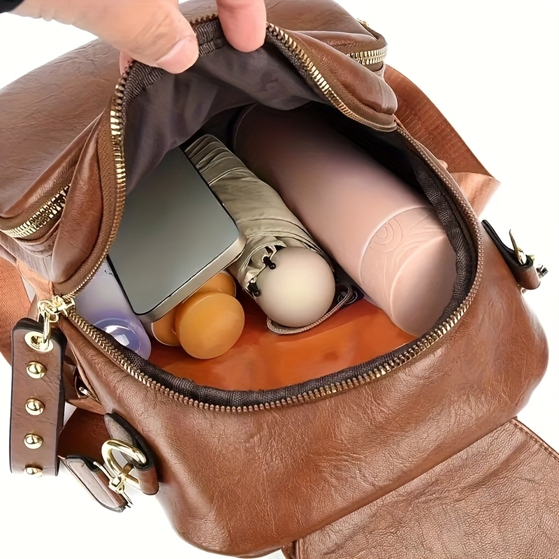 Boho-Rucksack für Damen mit kunstvoller Prägung – Vintage Ethno-Stil – Bild 7